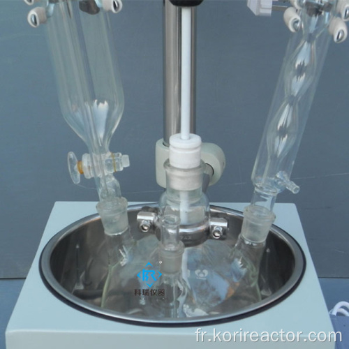 Petit réacteur en verre monocouche de laboratoire